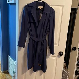 Michael Kors Navy belted coat Size Medium New Never Worn With Tag